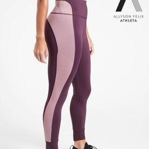 NWOT Athleta Purple Legend Mesh 7/8 Leggings